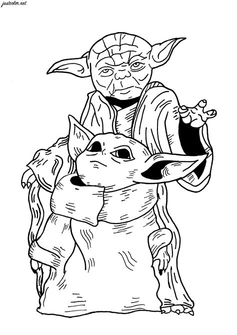 Baby Yoda Coloring Pages Printable